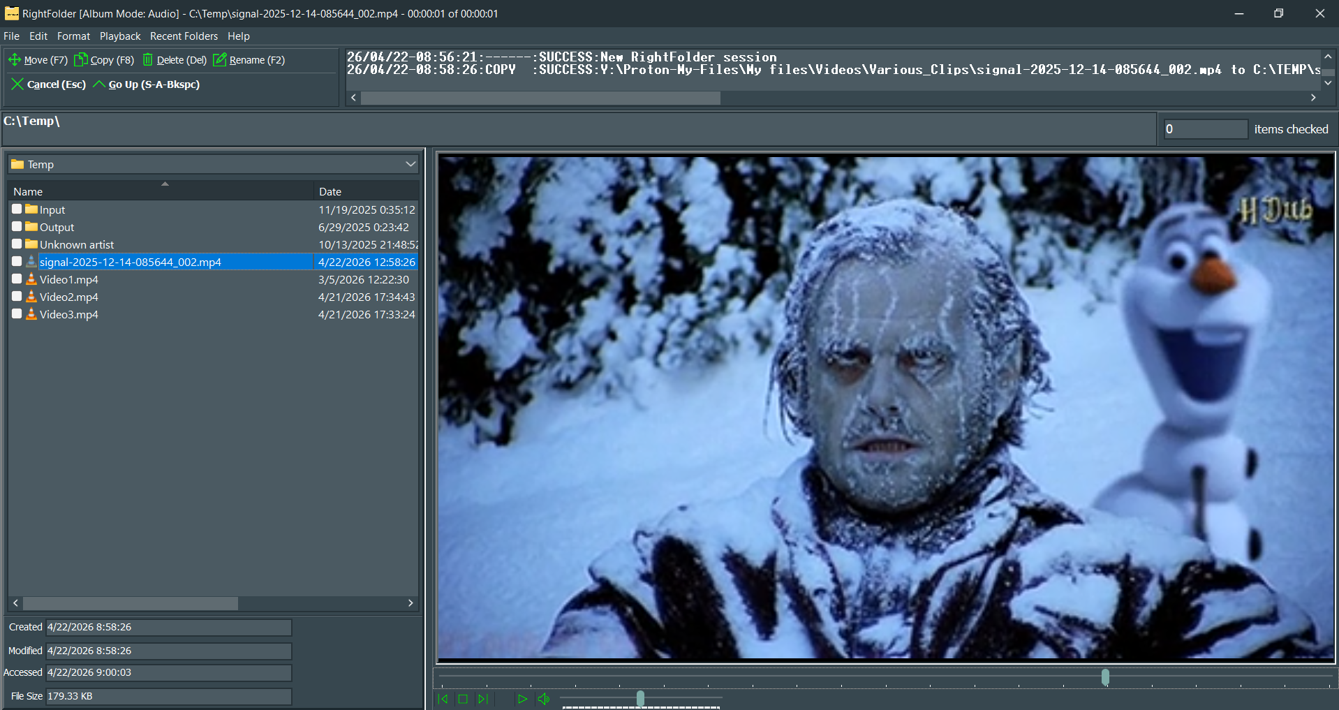 Showing Video Playback